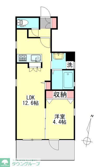 ヘリファルテ(1LDK/1階)の間取り写真