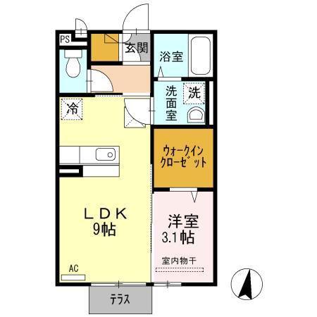 ラ・カンパニータ(1LDK/1階)の間取り写真