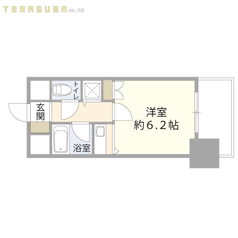 朝日プラザ末広I(1K/4階)の間取り写真