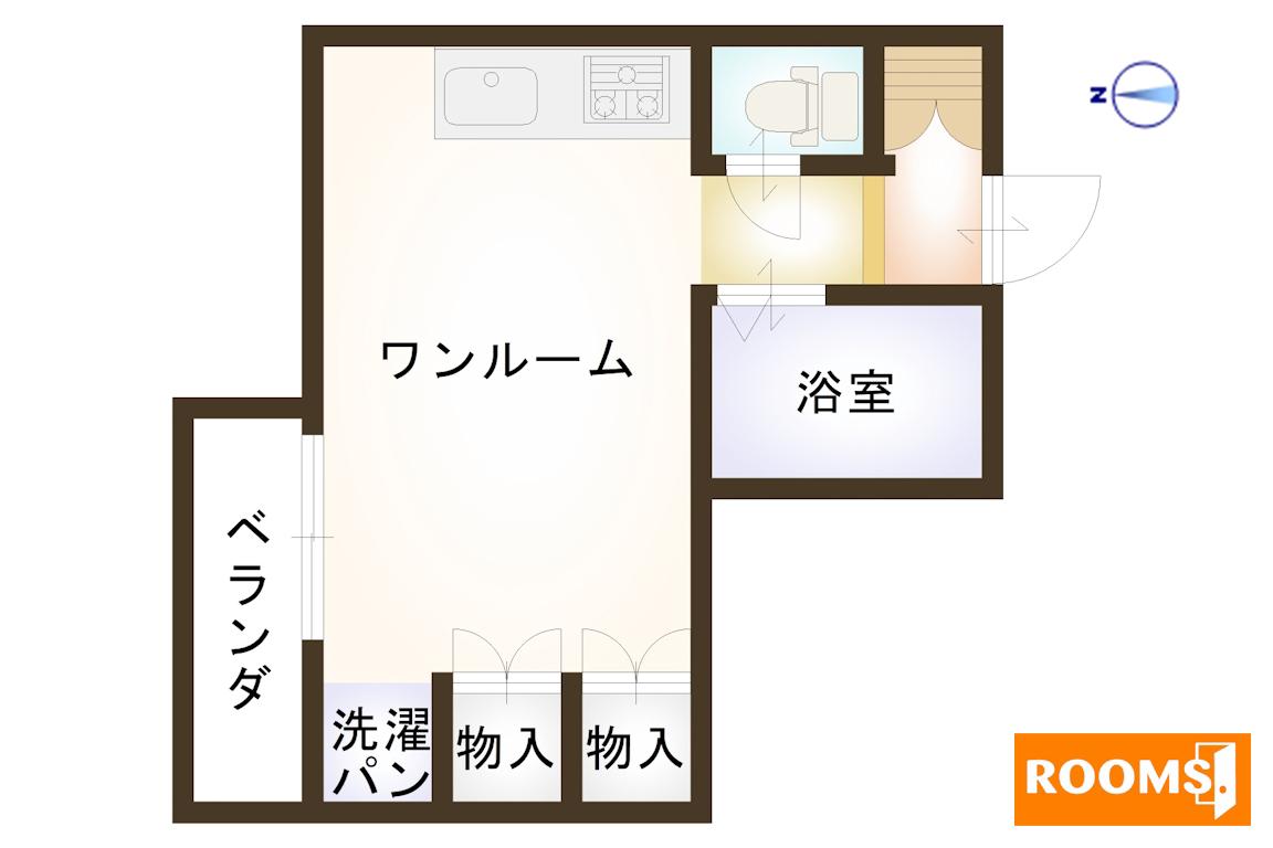 メモリーハイツさいき(ワンルーム/3階)の間取り写真