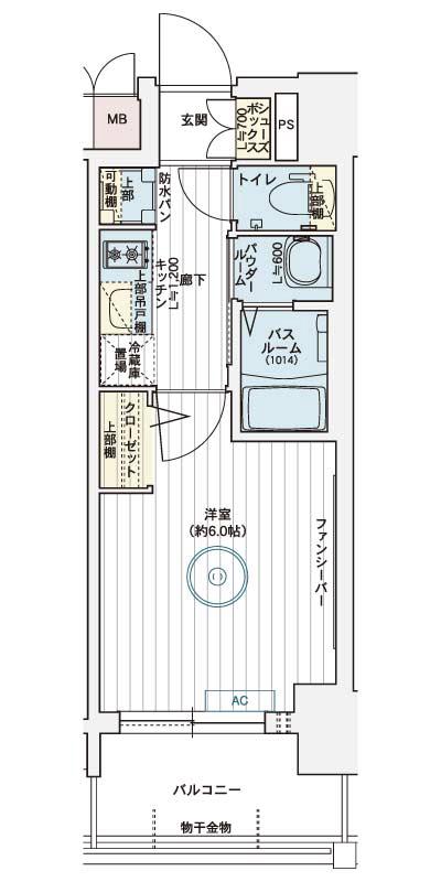 エステムコート名古屋鶴舞IIレアーヴ(1K/11階)の間取り写真