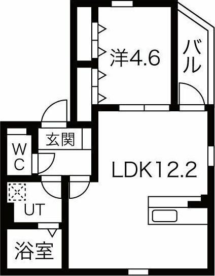 NAGOYA THE FOREST(1LDK/3階)の間取り写真