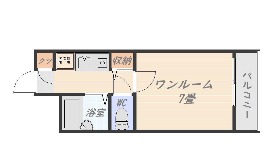 リバティー高麗(1K/3階)の間取り写真
