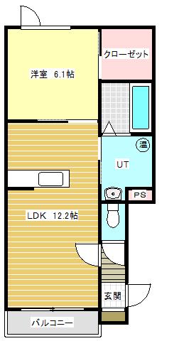 TOWN西13南15セオリー(1LDK/1階)の間取り写真