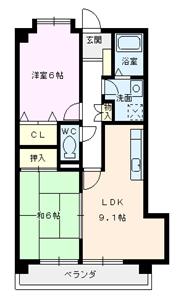 レジデンス藤が丘(2LDK/2階)の間取り写真
