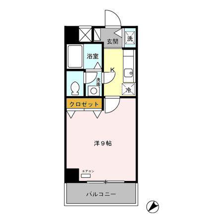 ヒルトップ成増(1K/2階)の間取り写真