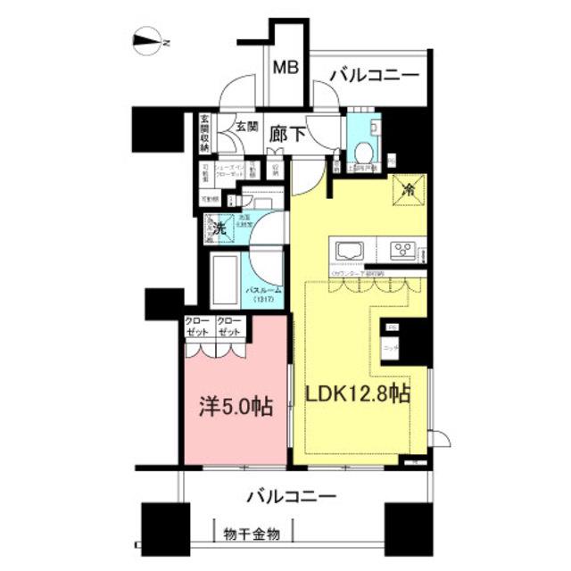 アトラス本郷三丁目(1LDK/6階)の間取り写真