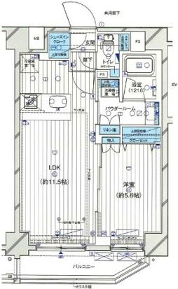 ジェノヴィア小村井(1LDK/2階)の間取り写真