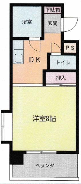シェラメール(1K/5階)の間取り写真
