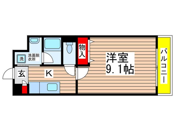 アラモード パレス(1K/3階)の間取り写真