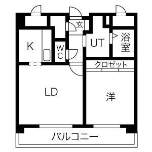 インペリアル3・7(1LDK/10階)の間取り写真