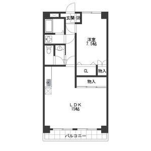 エスポワール(1LDK/3階)の間取り写真
