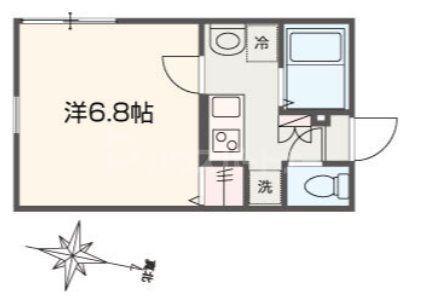 MELLAS北千住(1K/2階)の間取り写真