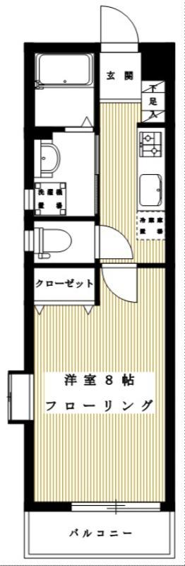 LARGE ET LOURD 西東京(1K/2階)の間取り写真