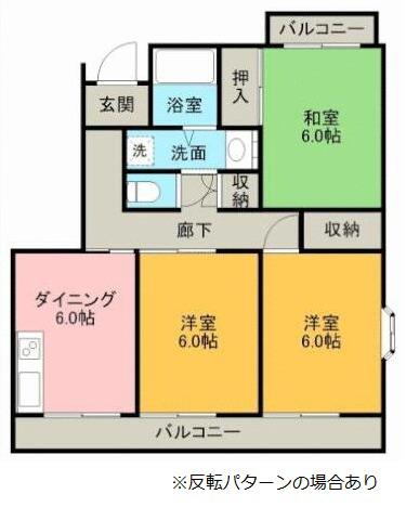 K-HOUSE(3DK/2階)の間取り写真