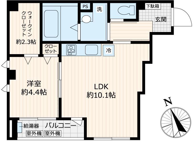 AVANTI浅草 のあち(1LDK/3階)の間取り写真