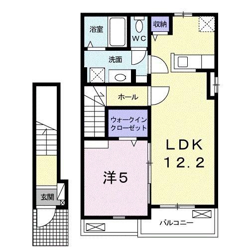 ＪＲ阪和線 下松駅(大阪) 徒歩13分 2階建 築7年(1LDK/2階)の間取り写真