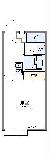 レオパレスもみじ(1K/2階)の間取り写真