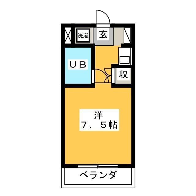 アップライト三田マンション(ワンルーム/1階)の間取り写真