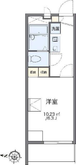 レオパレスヒューゲル参番館(1K/3階)の間取り写真