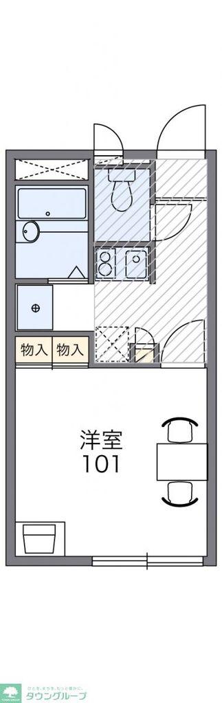 レオパレスカナサラ(1K/1階)の間取り写真