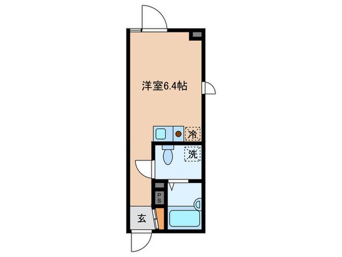 GC西小山(ワンルーム/4階)の間取り写真