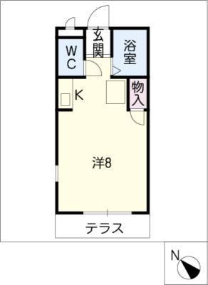 アーバン駅西(ワンルーム/1階)の間取り写真