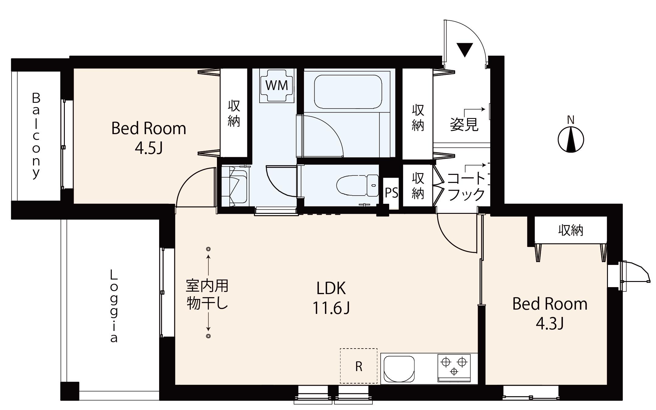 FILER  池上(2LDK/2階)の間取り写真