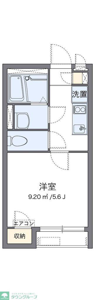 クレイノ市谷台町(1K/1階)の間取り写真