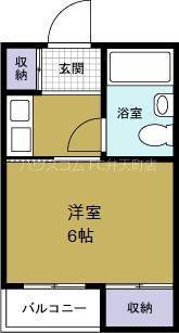 ラフォーレ南市岡(1K/7階)の間取り写真