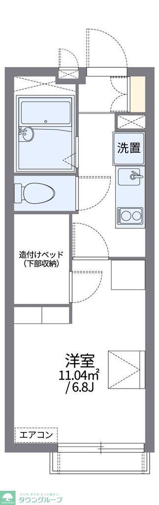 レオパレスHARUSHI(1K/2階)の間取り写真
