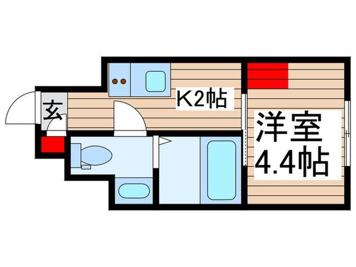 URBAN CUBE KIBA(ワンルーム/5階)の間取り写真