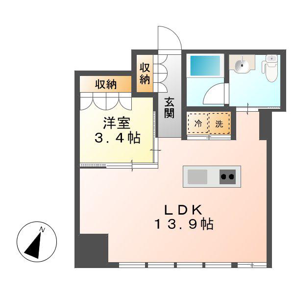 コレクション名駅Ⅲ(1LDK/8階)の間取り写真