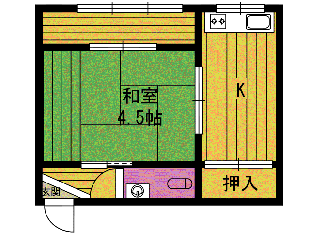 コーポ石垣(1DK/3階)の間取り写真