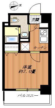 GENOVIA西川口II(1K/7階)の間取り写真