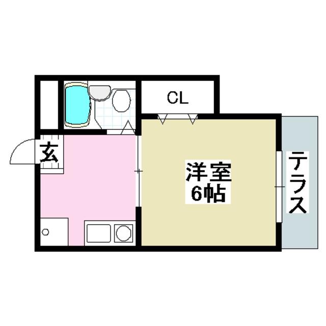 春日薩摩マンション(1K/3階)の間取り写真