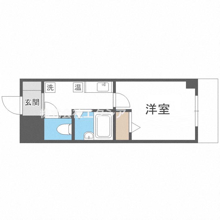 SWISS難波南(1K/10階)の間取り写真