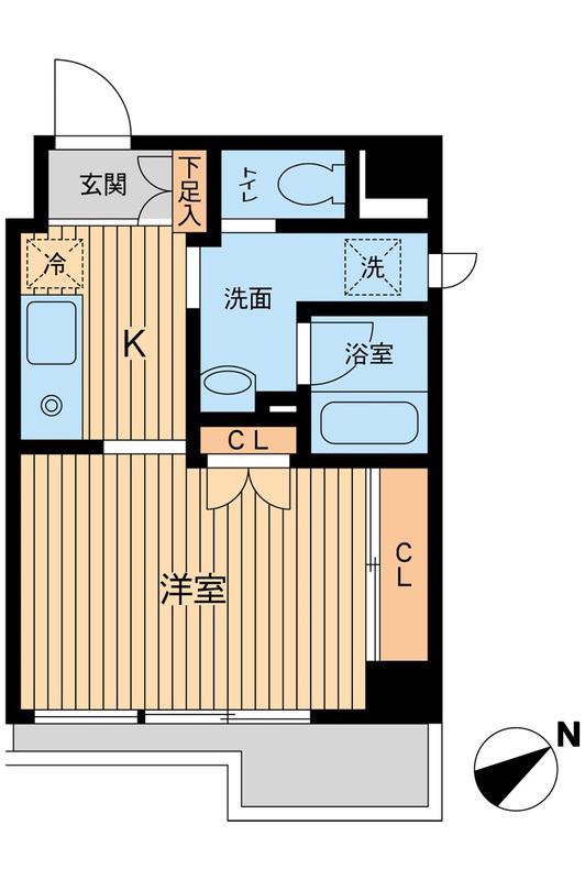エポック45(1K/3階)の間取り写真