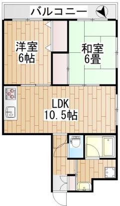 サンクレスト宮崎台(2LDK/3階)の間取り写真