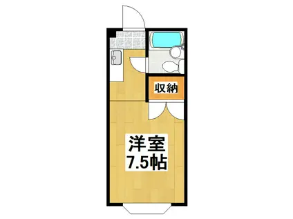 ロイヤルメゾン三浦(ワンルーム/3階)の間取り写真