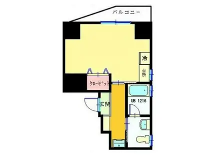 ミクニターナ三宿(ワンルーム/5階)の間取り写真