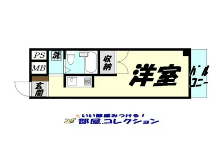 日之出ビル馬借(ワンルーム/4階)の間取り写真