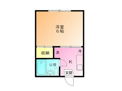 ハイム竹内(1K/1階)の間取り写真