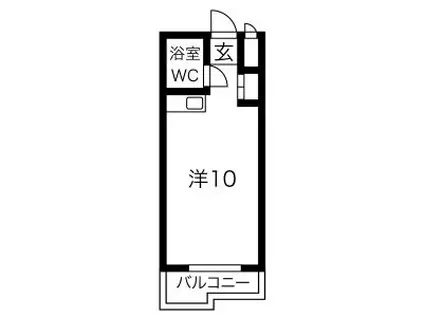 ロッソ堀田(ワンルーム/4階)の間取り写真
