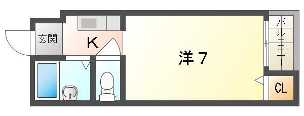 プレアール大池(1K/3階)の間取り写真