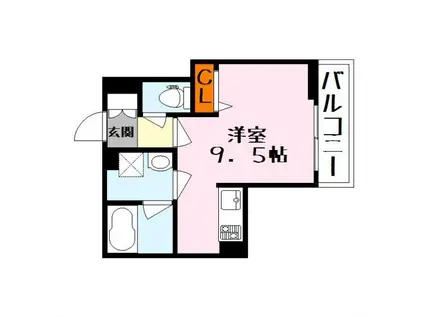 シャーメゾンSUBLIME(ワンルーム/3階)の間取り写真