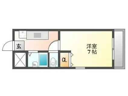 入江第二ビル(1K/3階)の間取り写真
