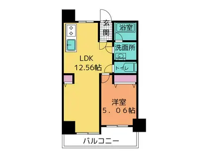 S‐FORT静岡天王町(1LDK/10階)の間取り写真