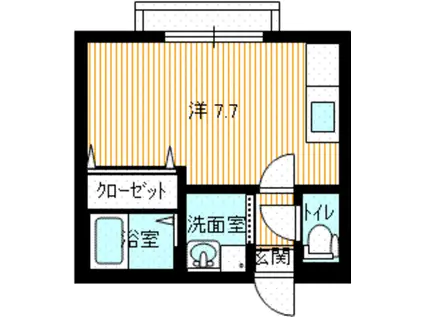 セジュールほのかII(ワンルーム/2階)の間取り写真