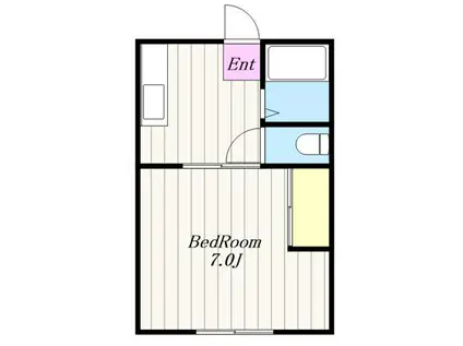 やまみハイツ(1K/1階)の間取り写真